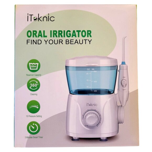 *NEW* iTeknic Water Flosser Dental Oral Irrigator 600ml Adjustable FDA Approved - Picture 1 of 4
